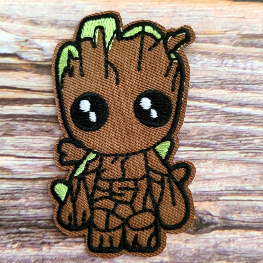 Baby Groot Tree Cute Comic Book Super Hero Iron On Patch